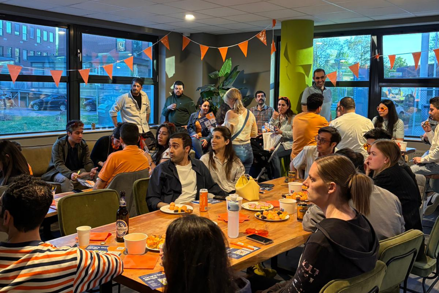 People gathering for the King's Day Bingo